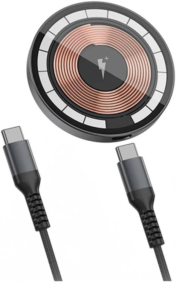 фото Беспроводное зарядное устройство WIWU M14 Magnetic 15W для iPhone/AirPods (Black)