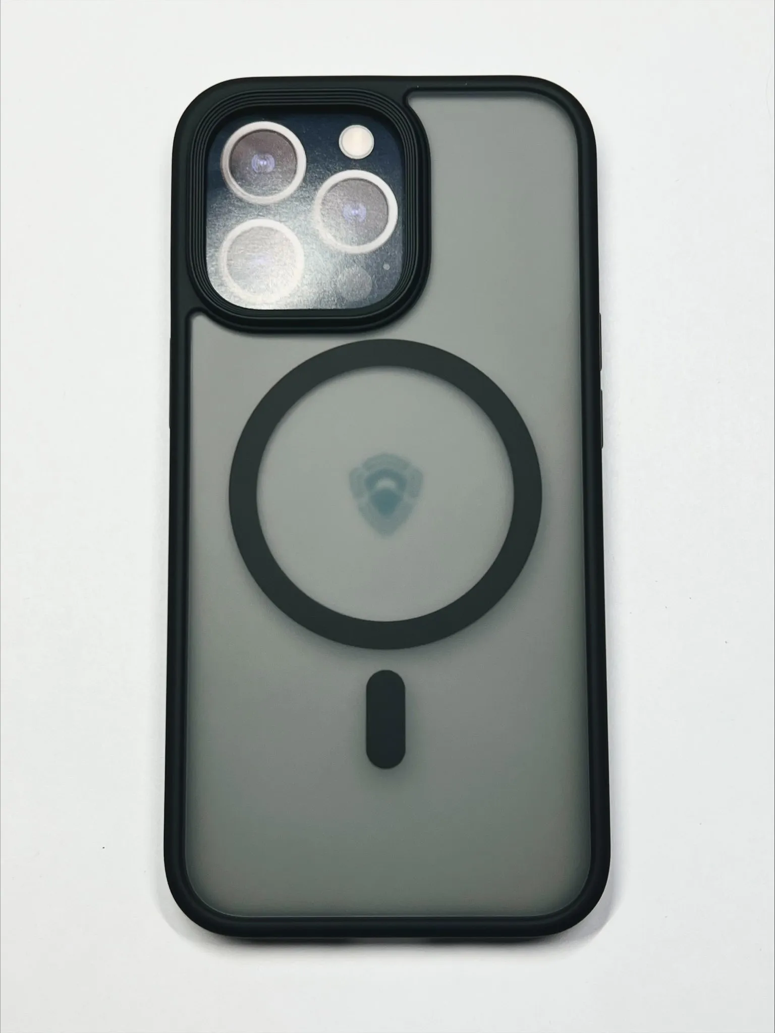 фото Чехол-накладка Dfansdesign Magsafe Case для Apple iPhone 14 Pro пластиковый прозрачно-черный (черная рамка)