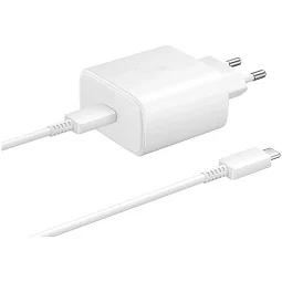 фото Сетевое зарядное устройство Samsung Super Fast Charger Type-C 45W + Cable Type-C 5А/1.8m (белый)