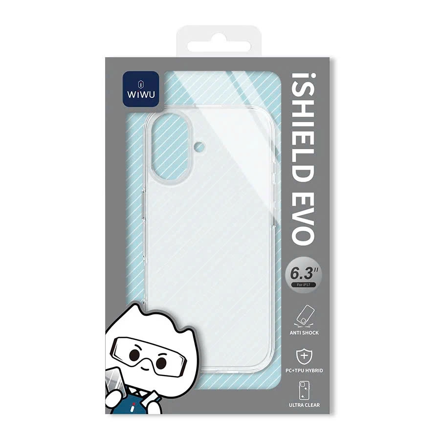 фото Чехол-накладка Wiwu iShield Evo (TPP-109) для Apple iPhone 17 пластиковый (прозрачный)