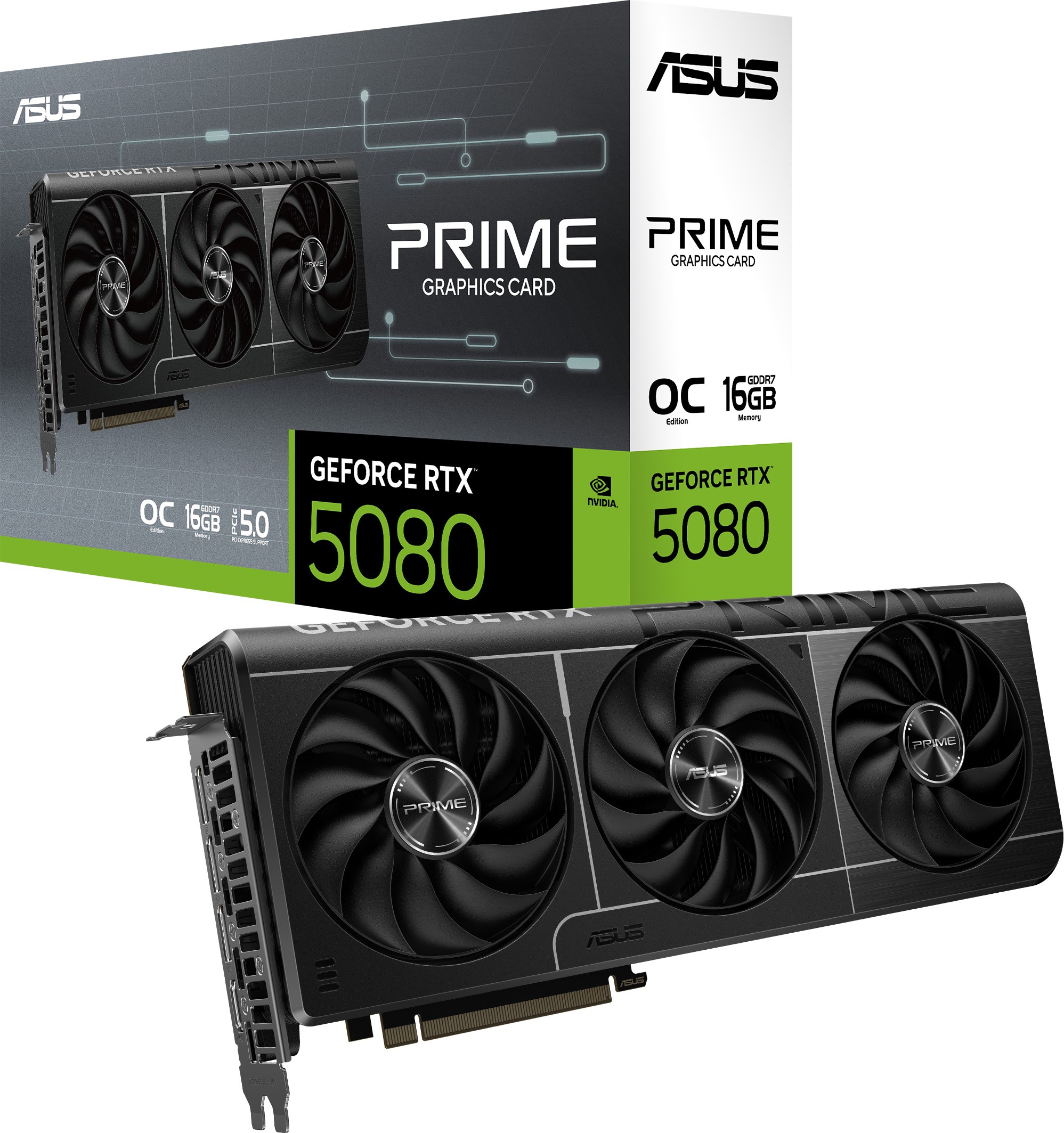 Видеокарта ASUS (PRIME-RTX5080-O16G) GeForce RTX 5080 16GB PRIME OC 90YV0LX0-M0NA00