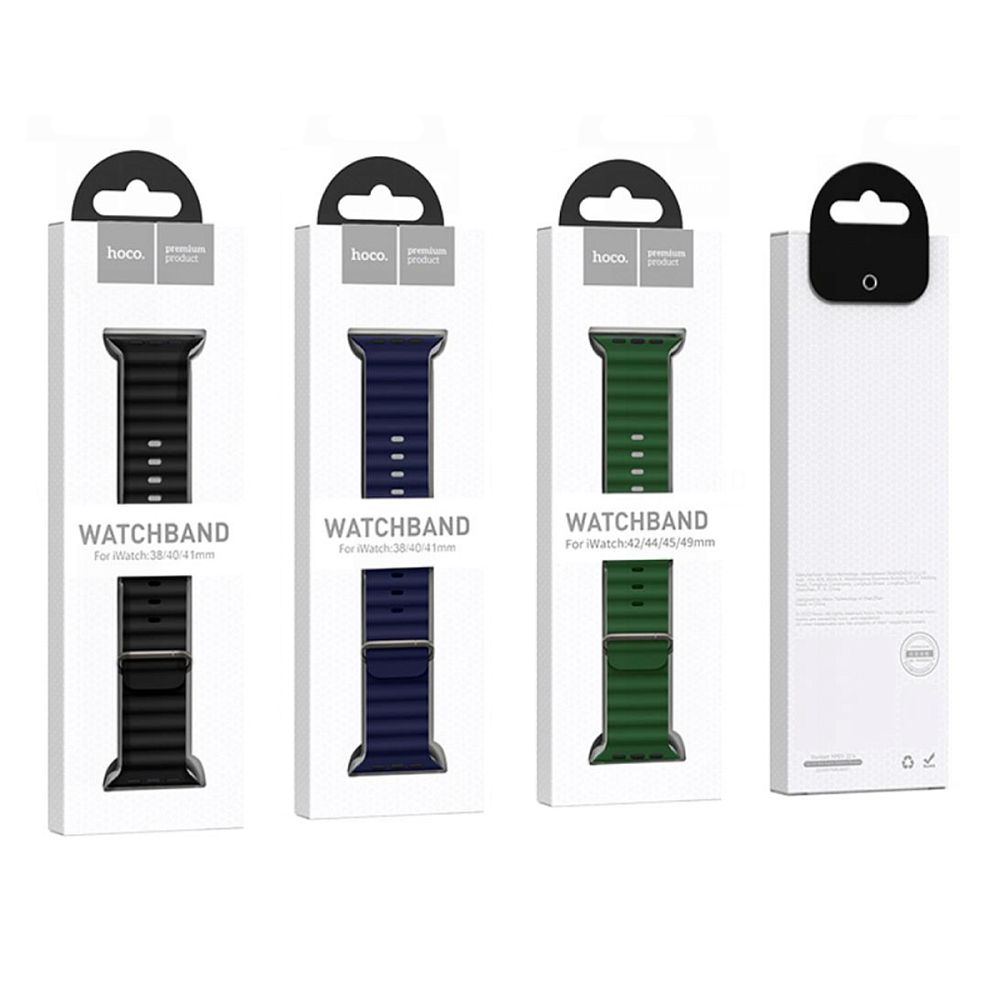 фото Ремешок Hoco WA12 Original Marine double buckle для Apple Watch 42/44/45/49mm силикон (желтый)