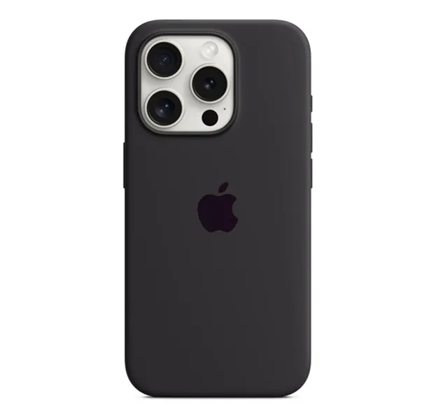 фото Чехол-накладка Silicone Case Series для Apple iPhone 15 Pro Max (темно-серый)