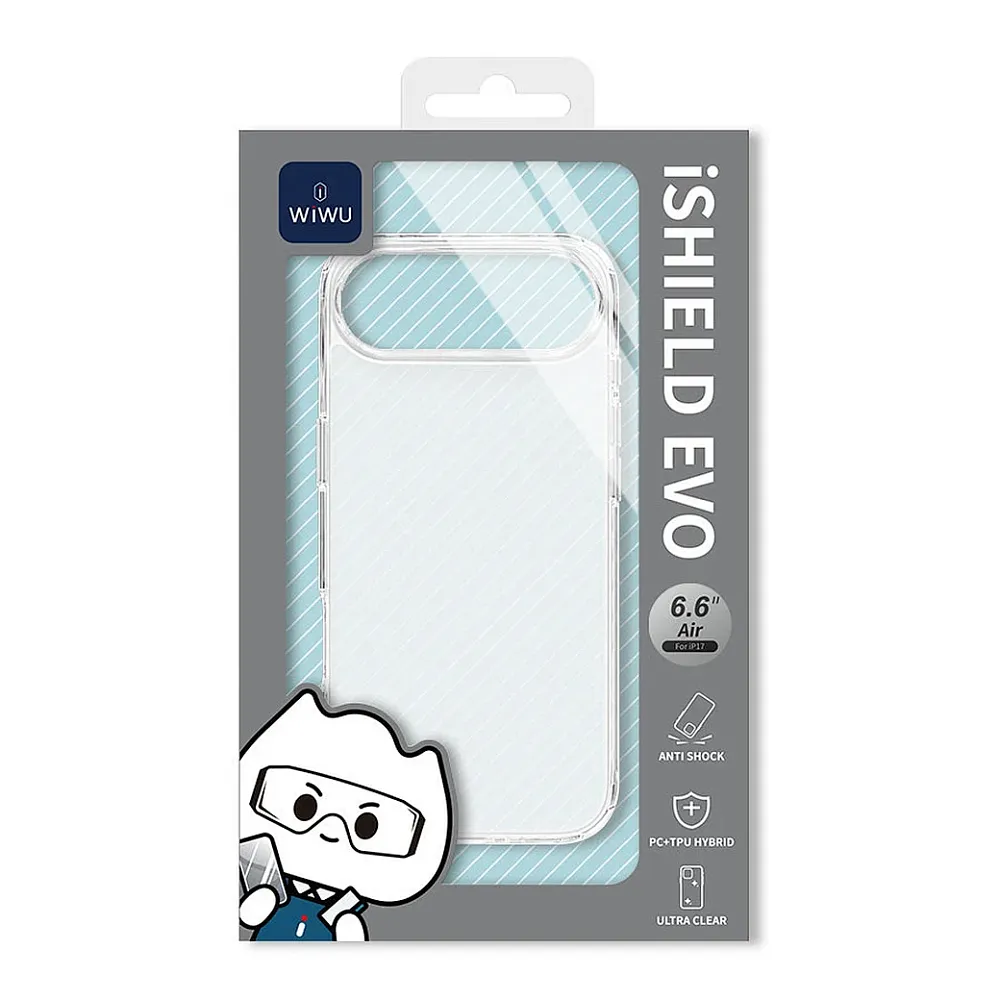 фото Чехол-накладка Wiwu iShield Evo (TPP-109) для Apple iPhone 17 Air пластиковый (прозрачный)