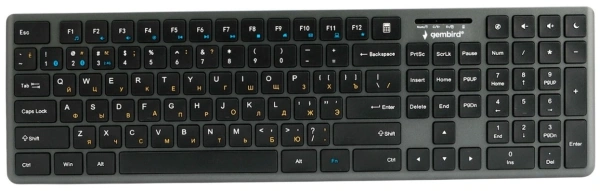 фото Клавиатура Gembird KBW-8460, беспроводная (радио + Bluetooth), чёрный