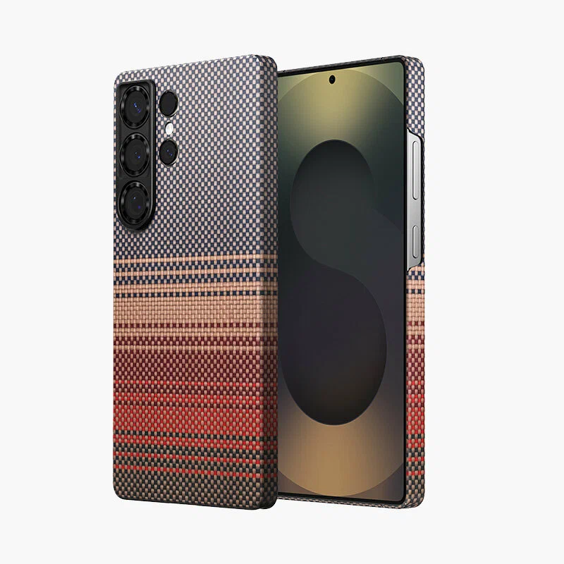 Чехол-накладка Keephone Kevlar MagSafe для Samsung Galaxy S25 Ultra кевлар (арамид) Sunset