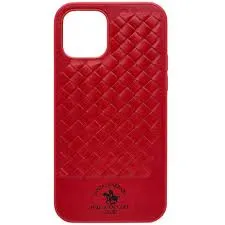 фото Чехол-накладка Santa Barbara Leather Case для iPhone 13 Pro Max натуральная кожа (красный)