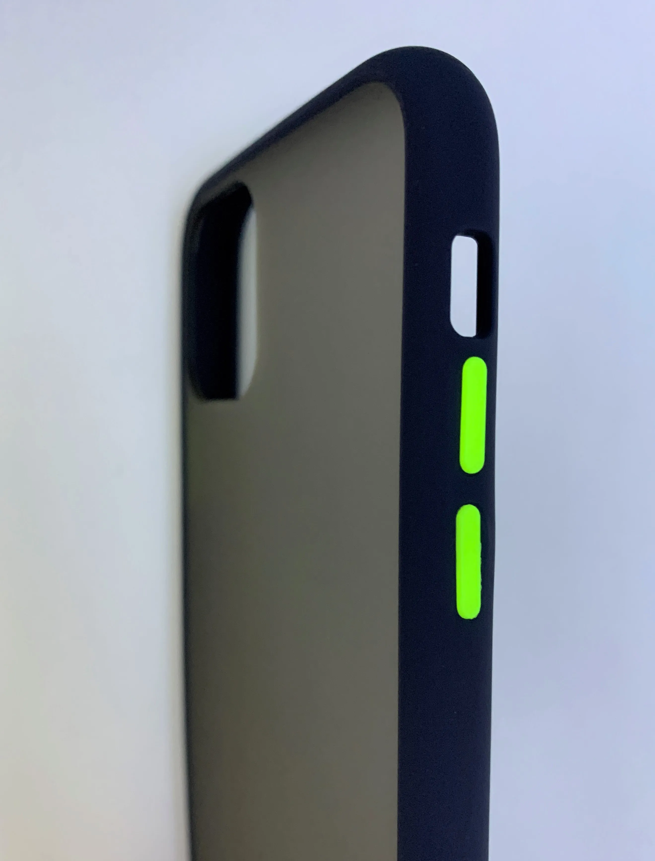 фото Чехол-накладка для Apple iPhone 11 Pro с бампером пластик/силикон (прозрачно-черный/синий)