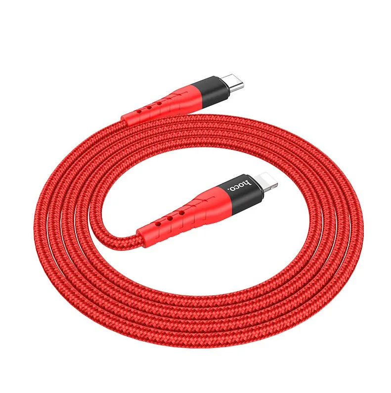 фото Кабель Hoco U64 Superior PD charging cable (Type-C) на (Lighting) 120 см (красный)