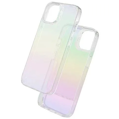 фото Чехол-накладка Zagg Iridescent Anti-microbial Magsafe для iPhone 14 Pro пластиковый (фиолетово-желтый градиент)