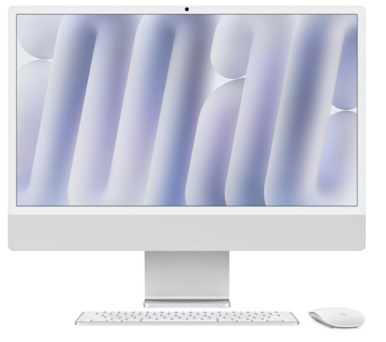 Apple iMac 24" with Retina 4.5K (M4 10C CPU, 10C GPU/16GB/256GB) (Silver) (MWUU3)