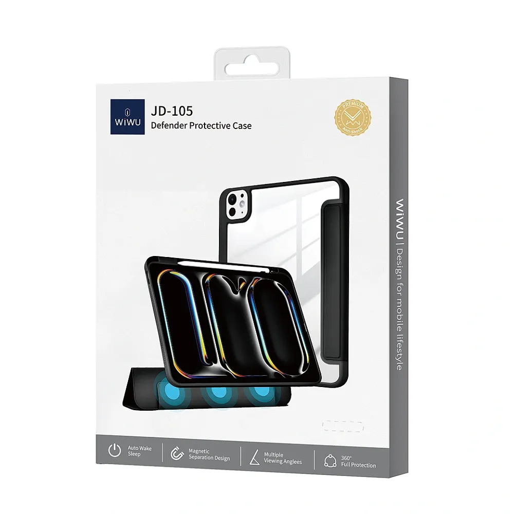 фото Чехол-книжка WIWU Defender Protective для Apple iPad 10 (2022)/iPad 11 (2025), с подставкой и отделением под стилус (JD-105) (синий)