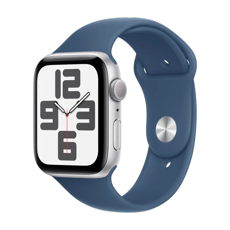 Apple Watch SE (2024) 40mm Silver Aluminium Case with Denim Sport Band (M/L)