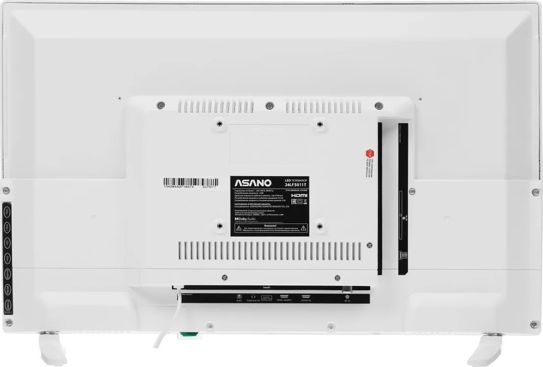 Телевизор Asano 24LH5011T, 24", LED HD, 60 Гц, Smart TV (Салют ТВ), белый — фото 3