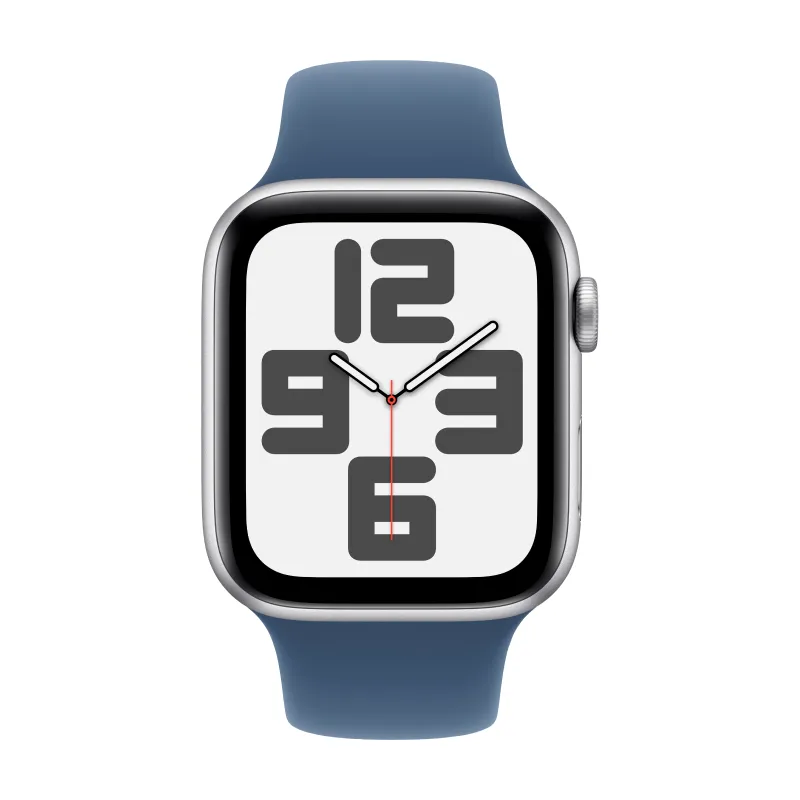 Apple Watch SE (2024) 40mm Silver Aluminium Case with Denim Sport Band (M/L)