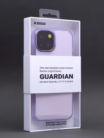 фото Чехол-накладка K-Doo Guardian Case для iPhone 14 силиконовый (прозрачно-фиолетовый)