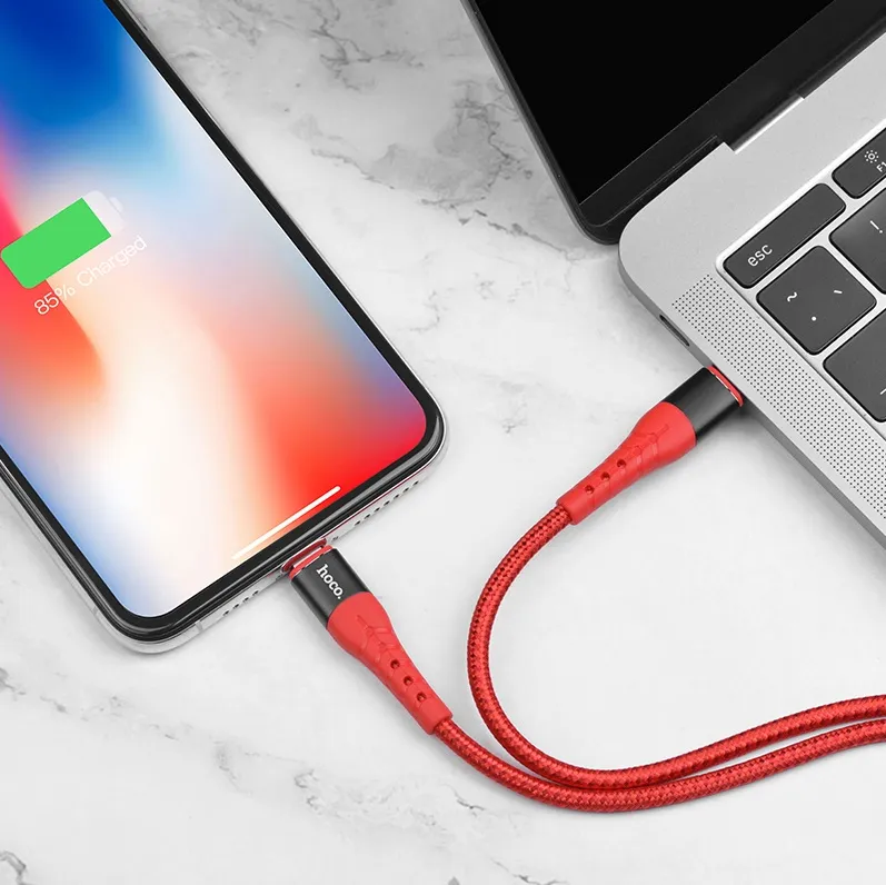 фото Кабель Hoco U64 Superior PD charging cable (Type-C) на (Lighting) 120 см (красный)