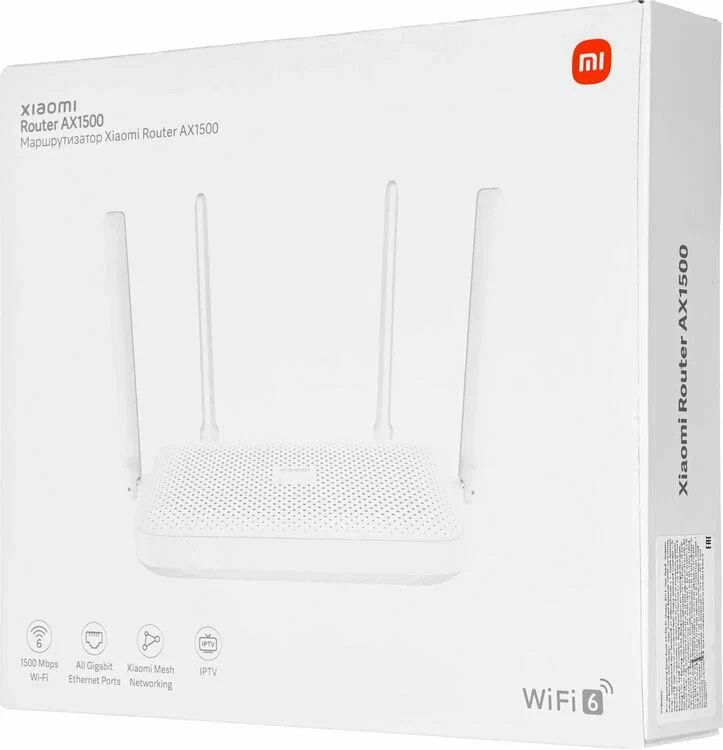 Роутер Xiaomi Mi Wi-Fi AX1500 (RD04V2) (белый)