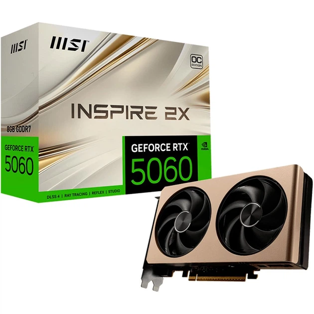 Видеокарта MSI (G506-8I2C) GeForce RTX 5060 8G INSPIRE 2X OC