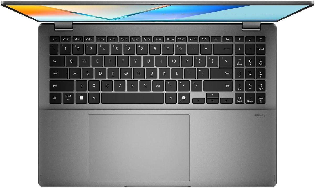 Ноутбук ASUS Vivobook 16 Flip TP3607AA-SI086W (16" OLED, Intel Core Ultra 7 355, 32Gb, 1Tb SSD, Intel Graphics, Windows 11 Home) (Серый) — фото 3