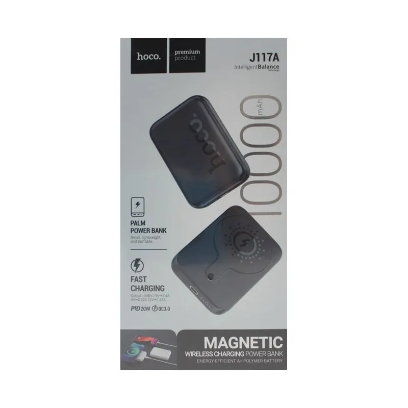 фото Внешний аккумулятор Hoco J117А Esteem magnetic 10000mAh Type-C (черный)
