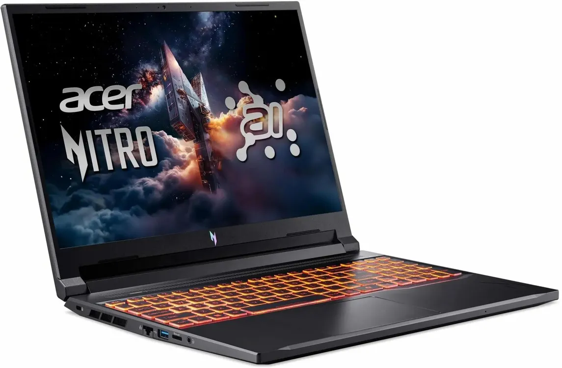 Ноутбук Acer Aspire Nitro V16 ANV16-42-R73R (16" WUXGA IPS, AMD Ryzen 7 260, 16Gb, 512Gb SSD, NVIDIA GeForce RTX 5070 8Gb, noOS) (Черный) — фото 3