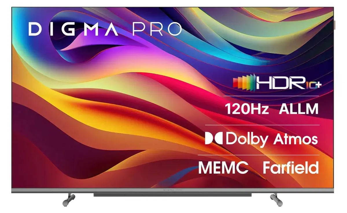 Телевизор Digma Pro 55L, 55", QLED 4K UHD, 120 Гц