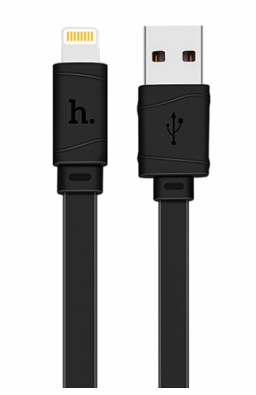 Кабель Hoco X5 (USB) Bamboo Charging Lightning 100 см (черный)