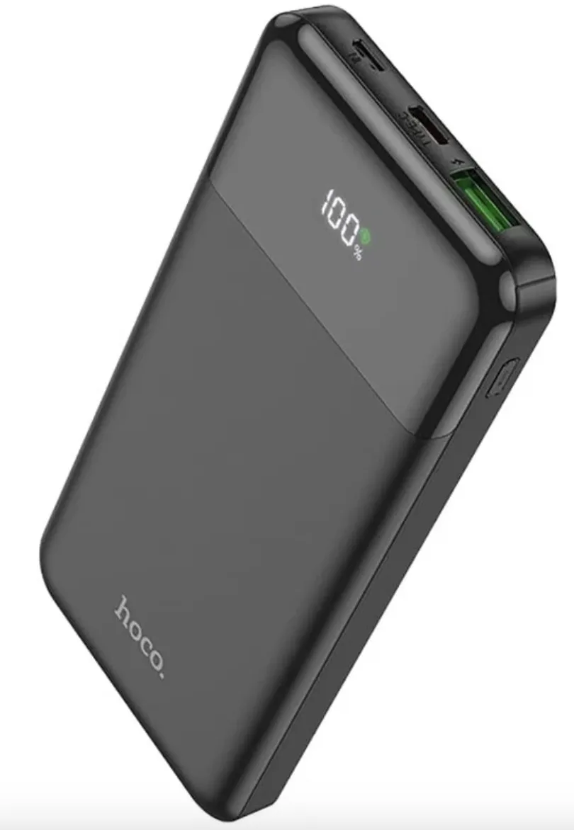 фото Универсальный внешний аккумулятор Hoco J102 Cool Figure 10000 mAh 20W USB/Type-C/Micro USB пластик (черный)