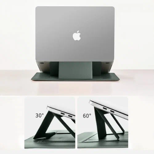 фото Чехол для ноутбука WIWU Skin Pro Slim Stand Sleeve для Apple MacBook Pro 15.4" (темно-зеленый)