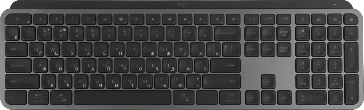 фото Клавиатура Logitech MX Keys S 920-011600, беспроводная, графитовый