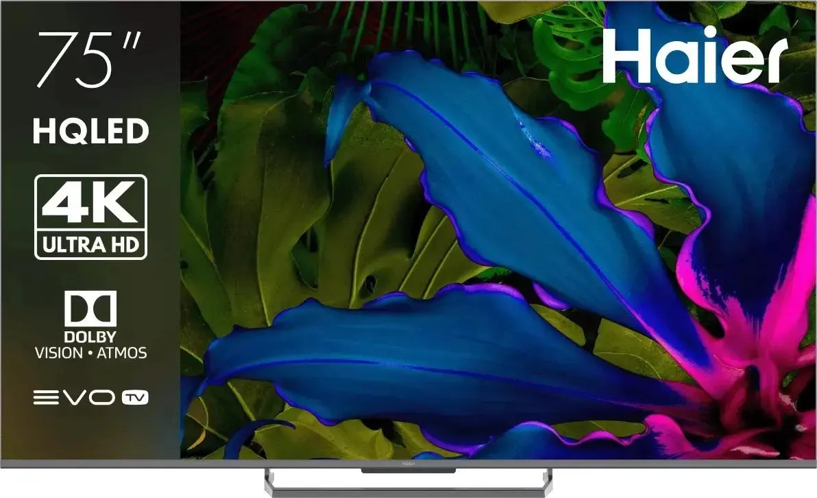 Телевизор Haier DH1WVJD02RU S6, 75", QLED 4K UHD, 144 Гц, Smart TV, серый
