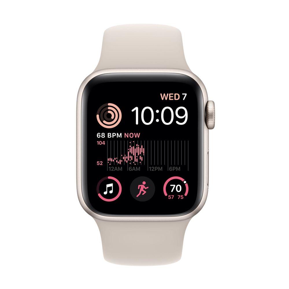 Apple Watch SE Gen 2 44mm (GPS) Starlight Aluminum Case with Starlight Sport Band (MNJX3) б/у