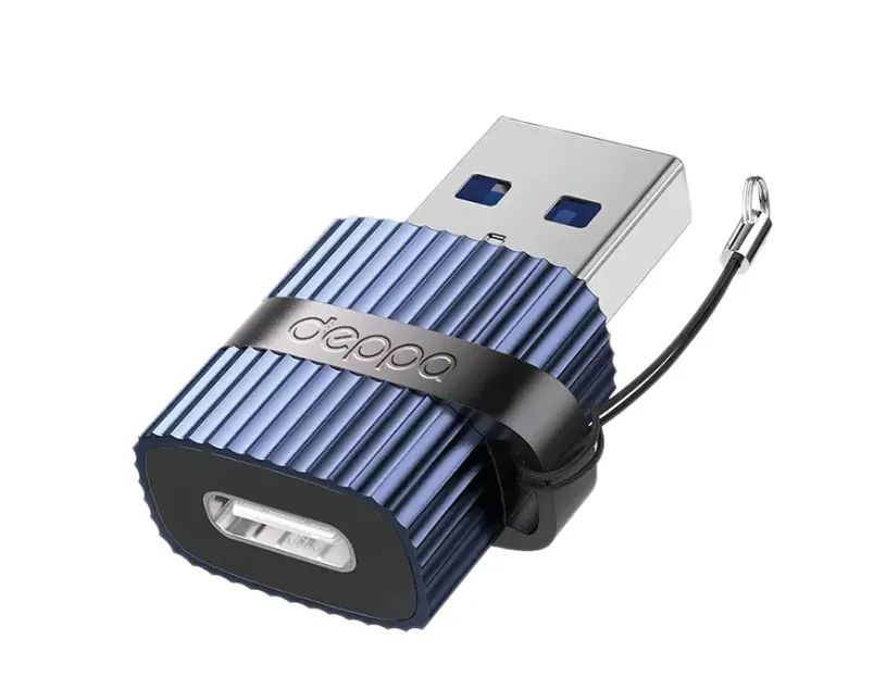 фото Адаптер Deppa (73134) Type-C/USB (синий)