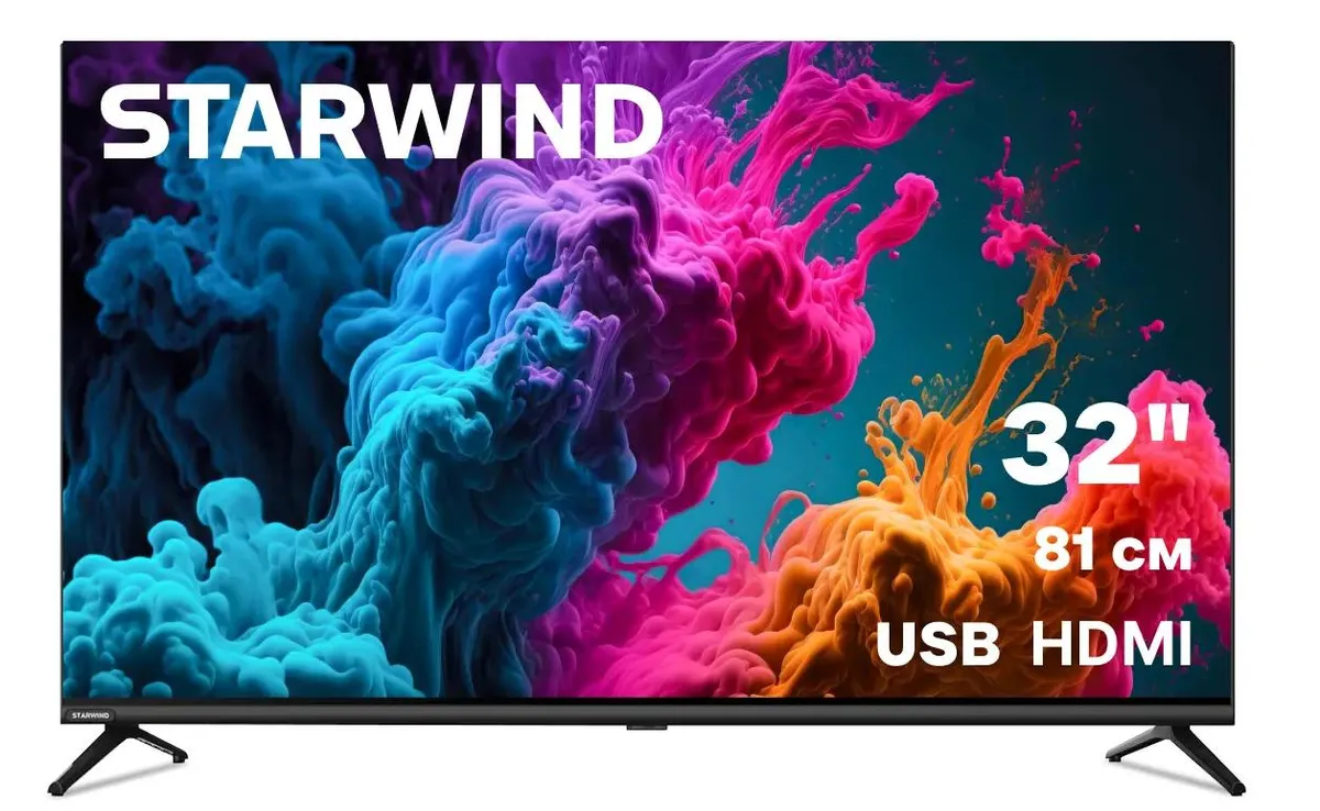 Телевизор Starwind SW-LED32BG200, 32", LED HD, 60 Гц