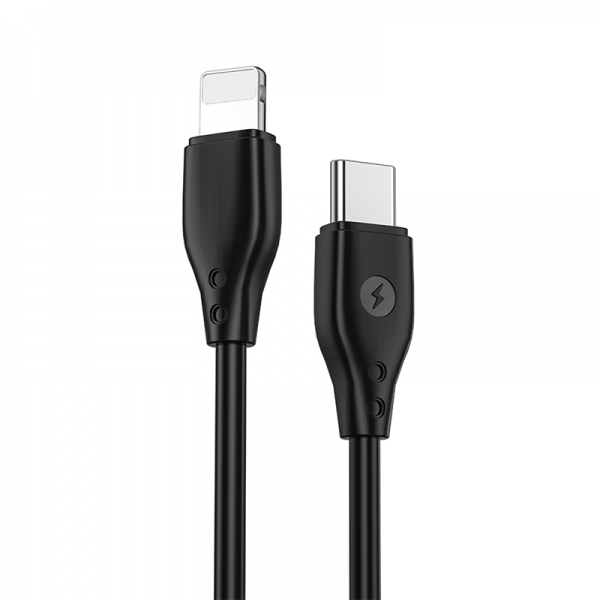 фото Кабель WiWU Pioneer Type-C/Lightning 1м (Wi-C002) (черный)