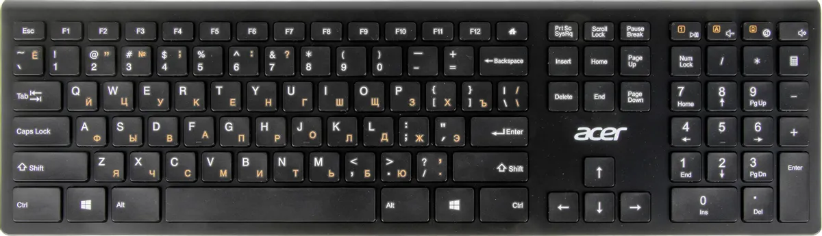 фото Клавиатура Acer OKR020, беспроводная (радио), чёрный