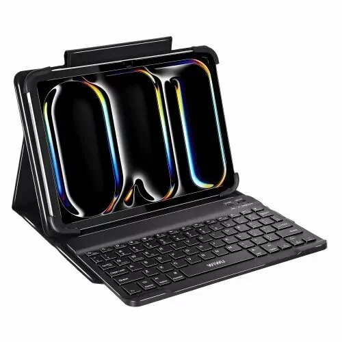 фото Чехол-клавиатура WIWU Universal Keyboard для Apple iPad 9-11" русская раскладка (W-UK001BLK9) (черный)
