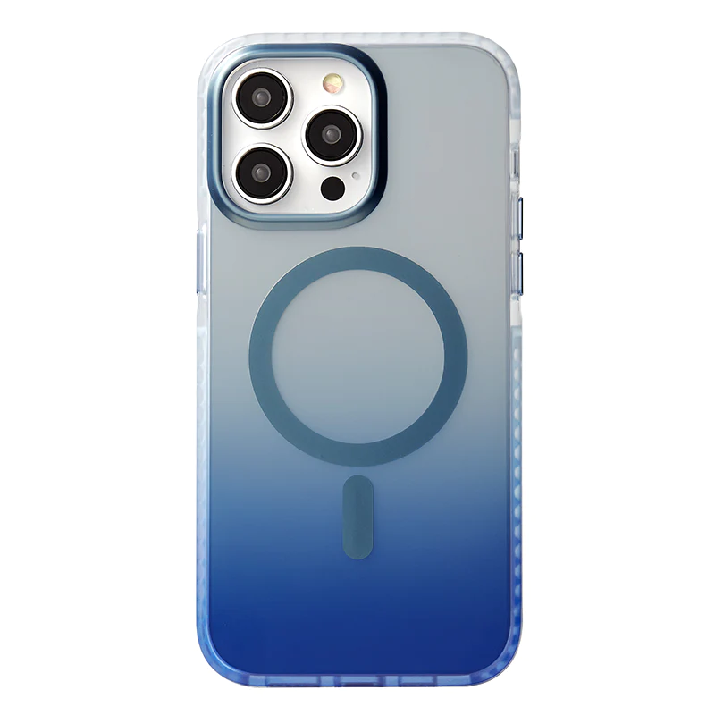 фото Чехол-накладка Mutural MagSafe Icesense Series для iPhone 15 Pro пластиковый (синий градиент)