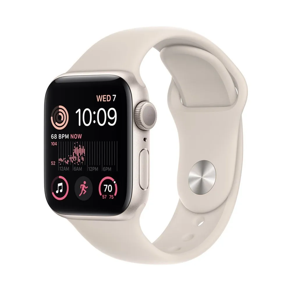 Apple Watch SE Gen 2 44mm (GPS) Starlight Aluminum Case with Starlight  Sport Band (M/L) (MNTE3/MRE53)