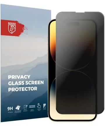 фото Защитное стекло Tempered Glass 9H PRIVACY для Apple iPhone 14 Pro Max цветное (черная рамка)