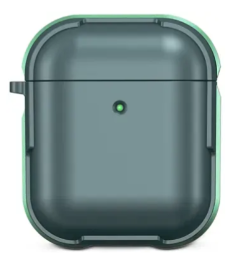 Чехол WiWU Defense Armor для AirPods 2 противоударный с карабином (зеленый)