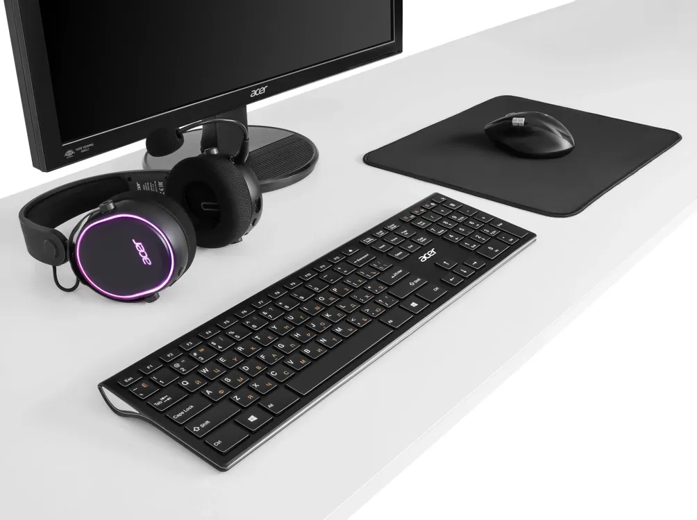 фото Клавиатура Acer OKR020, беспроводная (радио), чёрный
