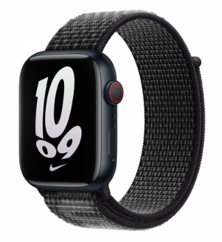 фото Ремешок Apple для Watch 45mm Black/Summit White Nike Sport Loop