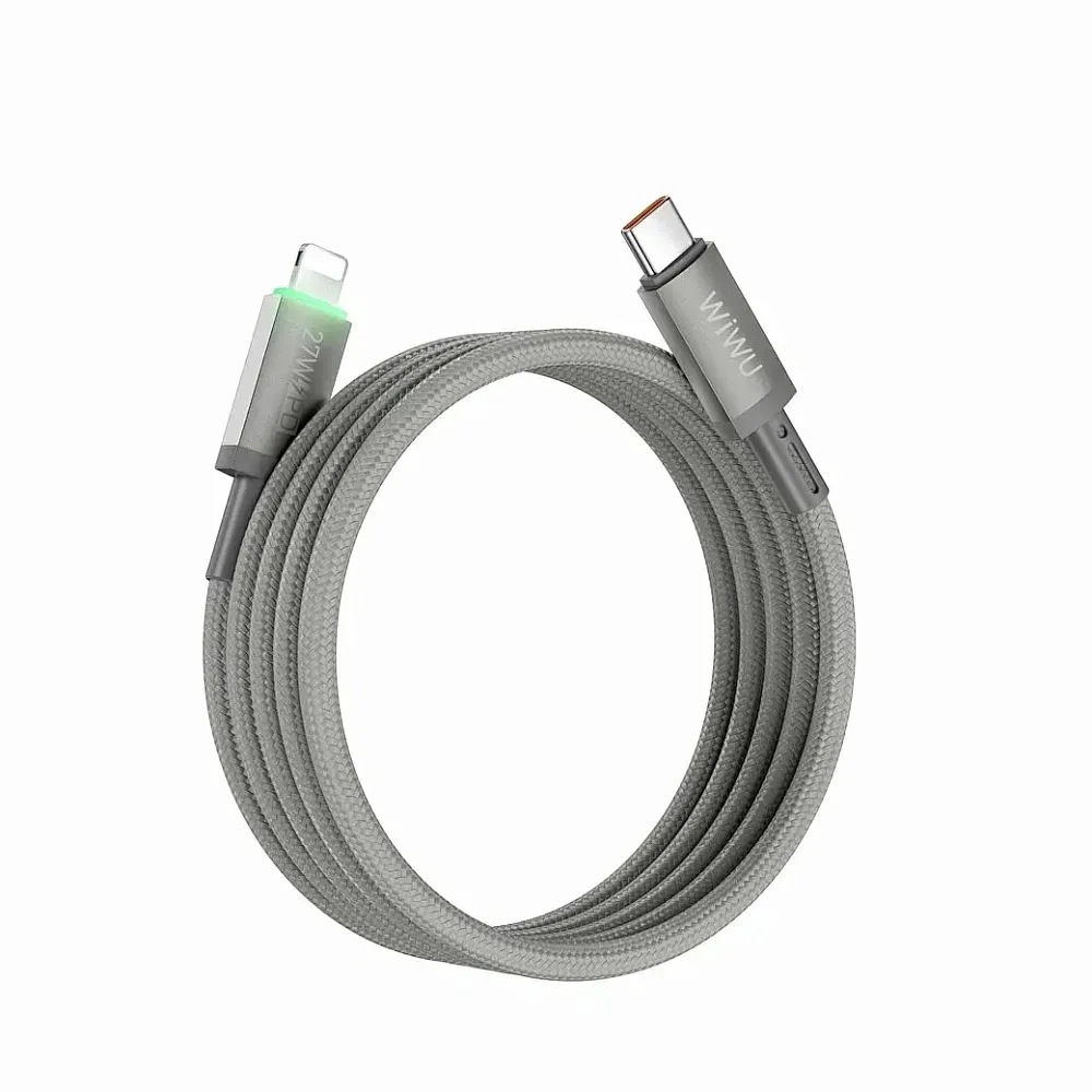 фото Кабель WiWU Maglink Type-C/Lightning 27W 1.0м (Wi-C083) (серый)