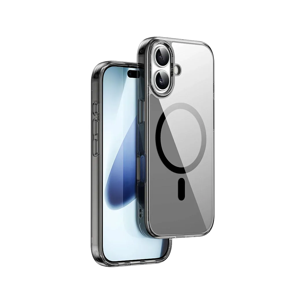 фото Чехол-накладка Wiwu iShield Pro Magsafe (MCC-101) для iPhone 17 пластиковый (черная рамка)