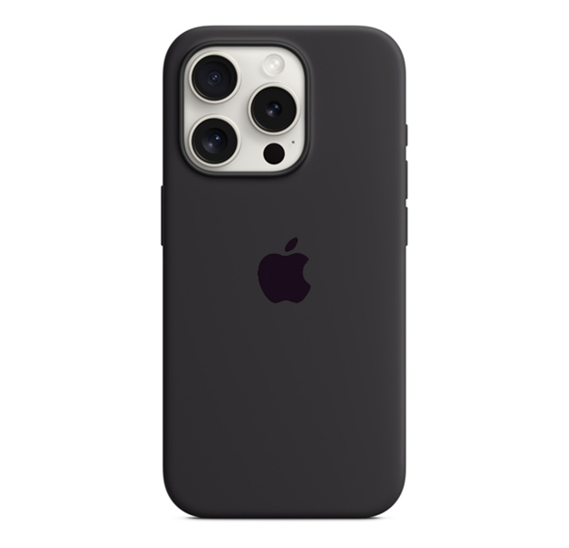 фото Чехол-накладка Silicone Case Series для Apple iPhone 15 Pro (темно-серый)