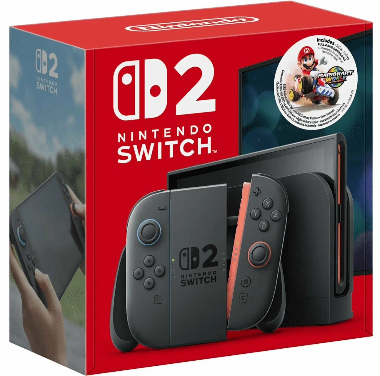 Игровая приставка Nintendo Switch 2 + Mario Kart World Bundle (Черный)