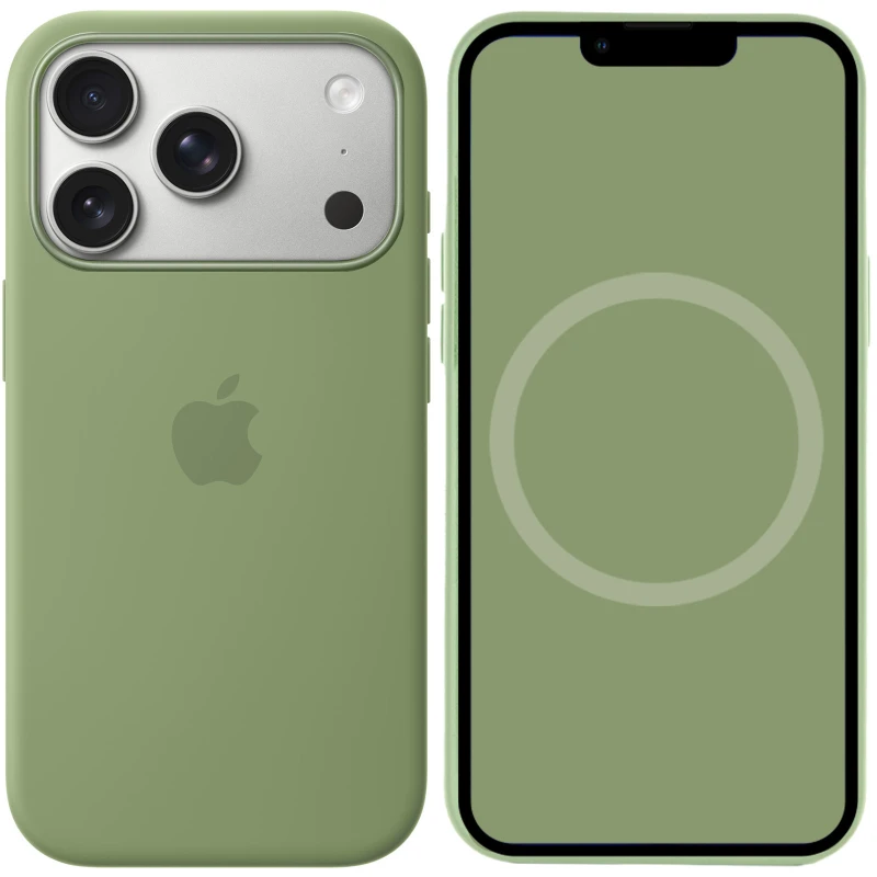 Чехол-накладка Silicone Case with MagSafe/Camera Control для iPhone 17 Pro (Light Moss)