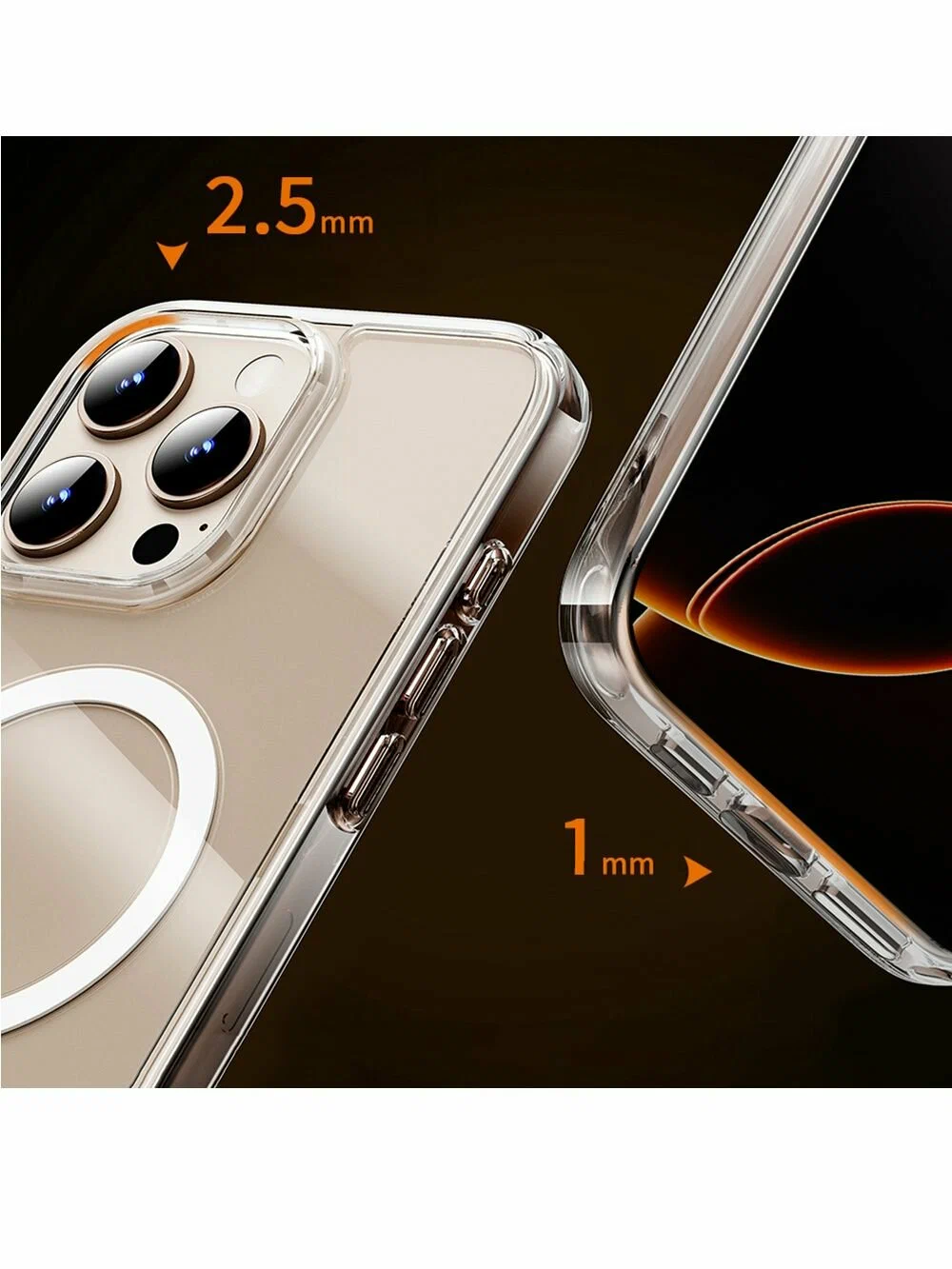 фото Чехол-накладка Wiwu Dynamic Pro Magsafe для iPhone 16 Pro Max пластиковый (прозрачный)